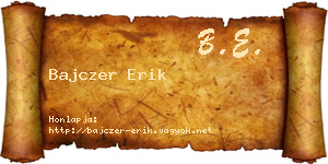 Bajczer Erik névjegykártya